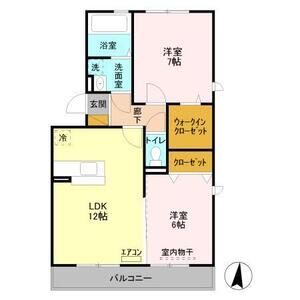 2LDK 間取り図