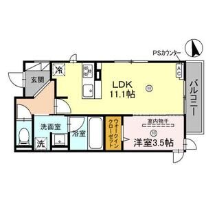 1LDK 間取り図