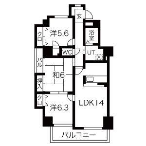 3LDK 間取り図
