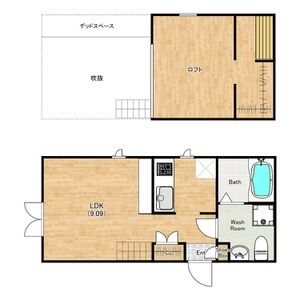 1LDK 間取り図