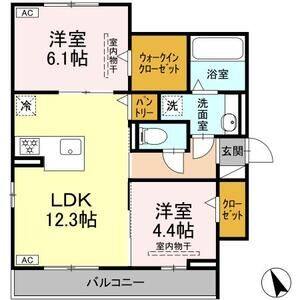 2LDK 間取り図
