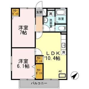 2LDK 間取り図