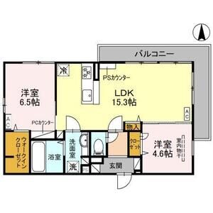 2LDK 間取り図