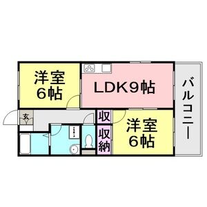 2LDK 間取り図