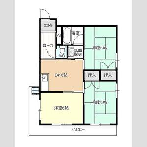 3DK 間取り図