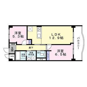 2LDK 間取り図