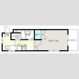 1DK 間取り図