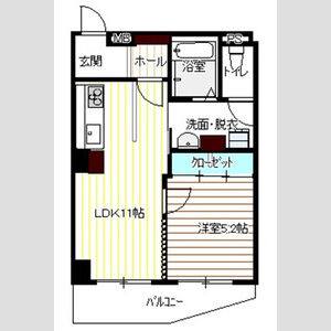 1LDK 間取り図