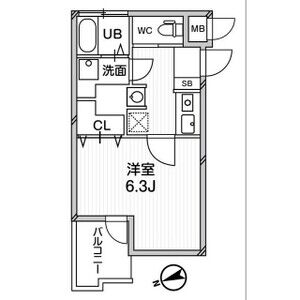 1K 間取り図