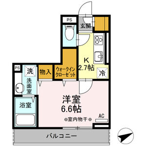 1K 間取り図