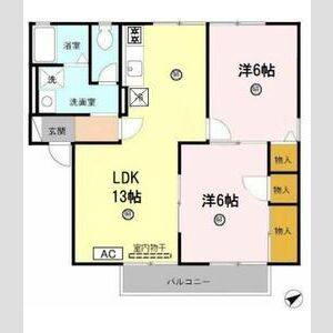 2LDK 間取り図