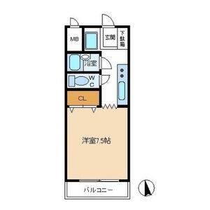 1K 間取り図