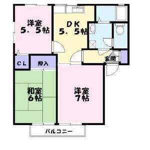 3DK 間取り図