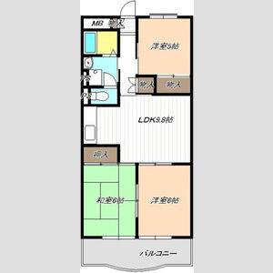 3DK 間取り図