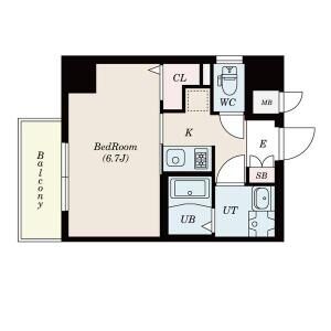 1K 間取り図