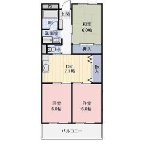 3DK 間取り図