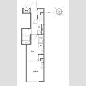 1DK 間取り図