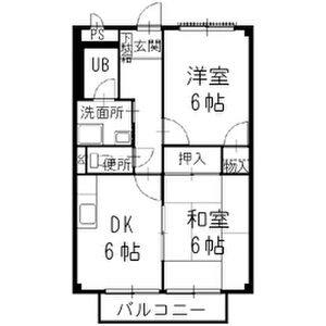 2DK 間取り図
