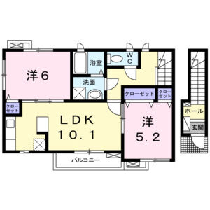 2LDK 間取り図