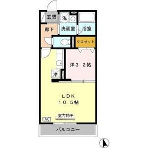 1LDK 間取り図