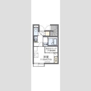 1K 間取り図