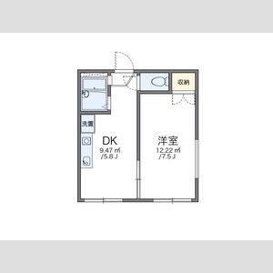 1DK 間取り図