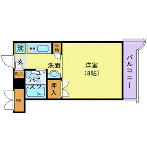 1K 間取り図