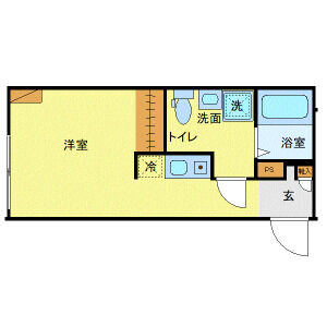 ワンルーム 間取り図