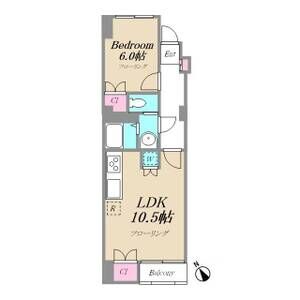 1LDK 間取り図