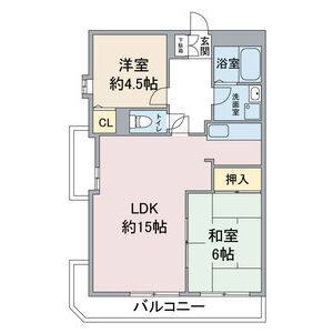 2LDK 間取り図