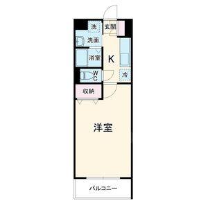 1K 間取り図