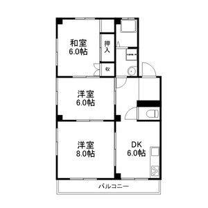 3DK 間取り図