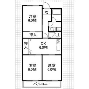 3DK 間取り図