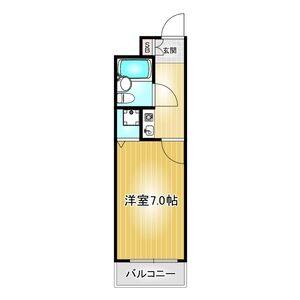 1K 間取り図