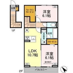 2LDK 間取り図