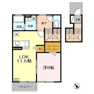 1LDK 間取り図