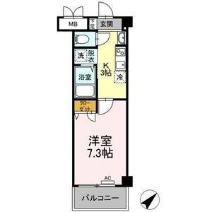 1K 間取り図