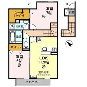 2LDK 間取り図