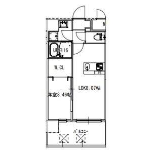 1LDK 間取り図