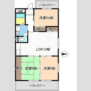 3LDK 間取り図