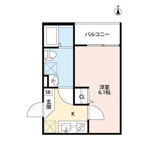 1K 間取り図