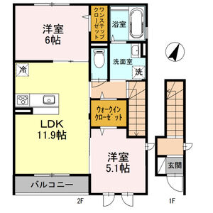 2LDK 間取り図
