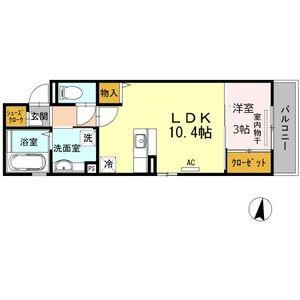 1LDK 間取り図