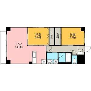 2LDK 間取り図