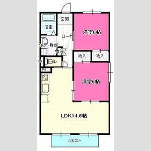 2LDK 間取り図
