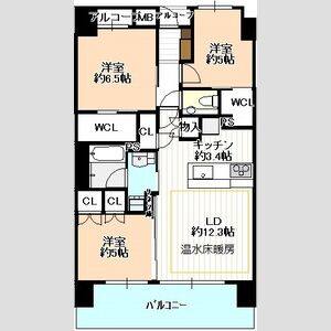3LDK 間取り図