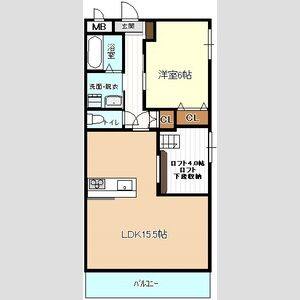 1LDK 間取り図