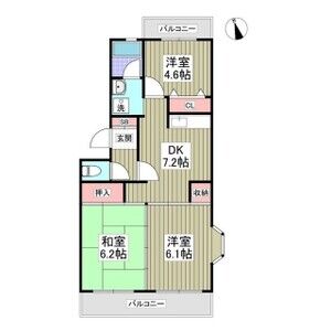 3DK 間取り図