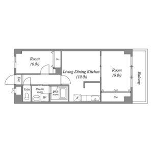 2LDK 間取り図
