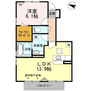 1LDK 間取り図